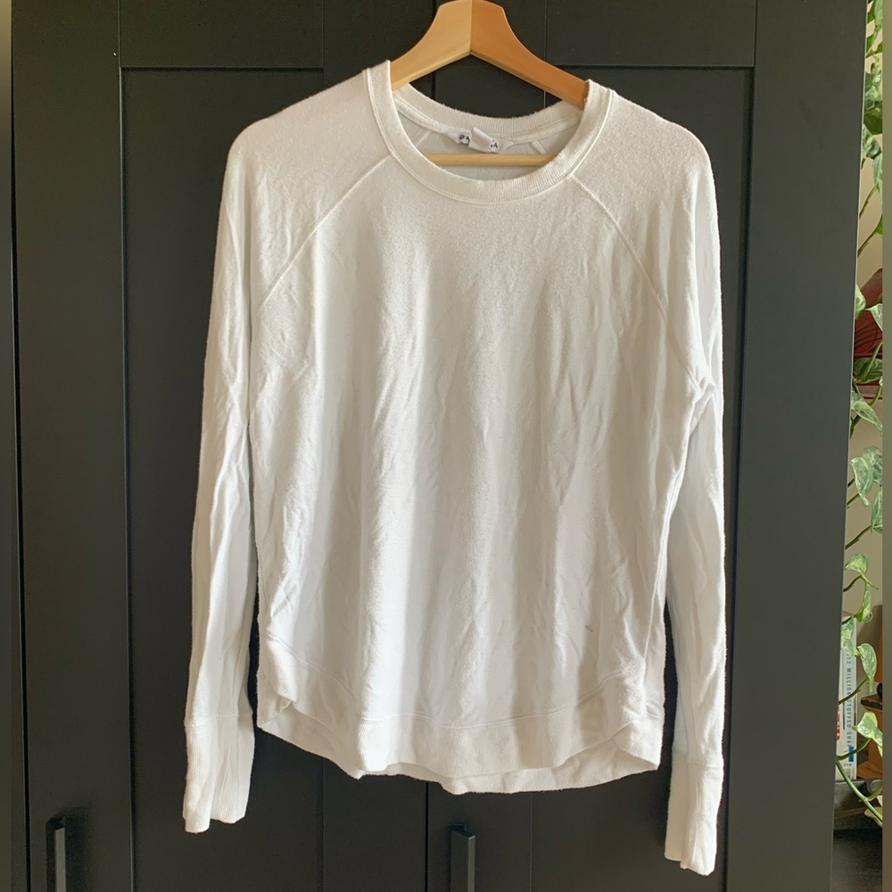 Light white athletic sweatshirt